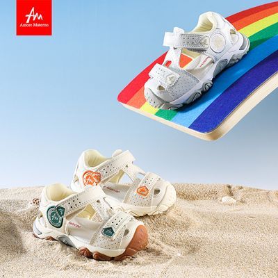 爱慕玛蒂诺幼儿园机能鞋夏季男宝凉鞋软底学步鞋儿童沙滩包头凉鞋