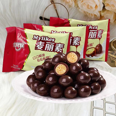 金丝猴麦丽素80g/袋夹心巧克力小吃即食代可可脂巧克力经济实惠.