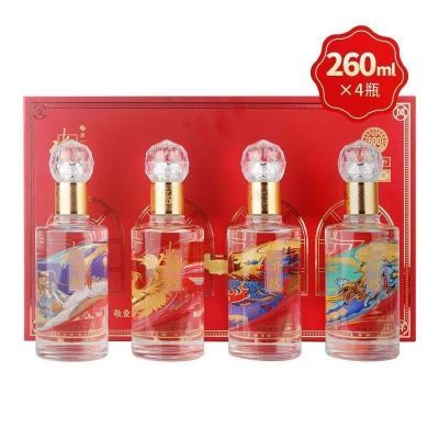 水井坊珍藏龙凤貔貅麒麟礼盒53度260mLx2*4瓶小酒版收藏品鉴浓香