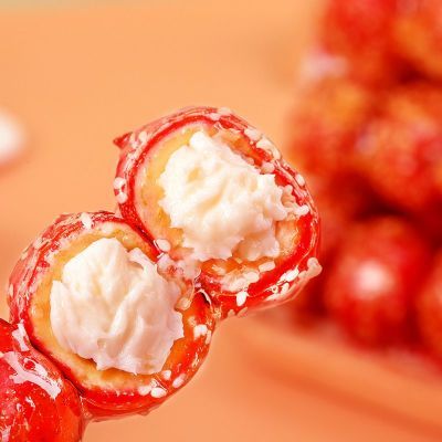 13支酸奶草莓夹心冰糖葫芦鲜果山楂球网红零食酸甜爆浆流心非冻