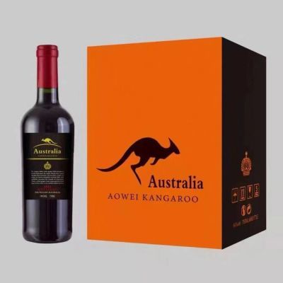 澳大利亚大袋鼠红酒葡萄酒进口干红原箱发货6瓶装高端