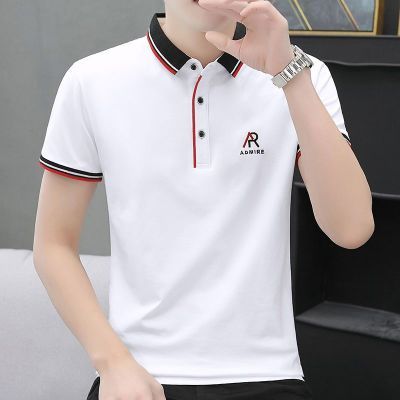 【高品质棉】夏季男士短袖t恤男装半袖T恤翻领POLO衫男有领体恤衫