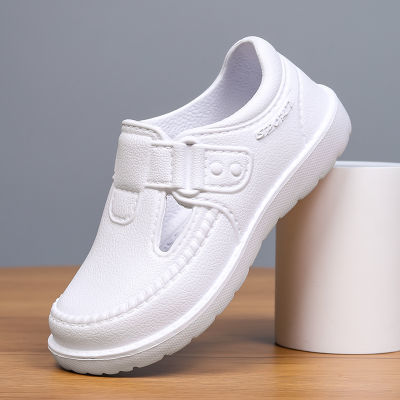 EVA鞋儿童2023新款帅气校鞋气垫超软白色表演小学生礼服鞋