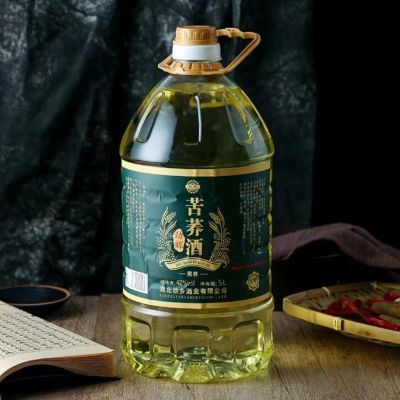 正宗湖北劲乡苦荞酒42度5L大桶装约10斤黑荞正品荞麦酒粮食