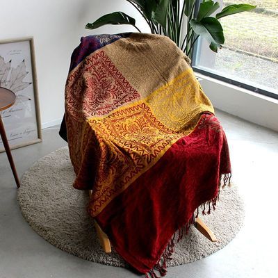 尼泊尔风情高级沙发巾全盖一片式单人沙发盖布套休闲午休盖毯披肩