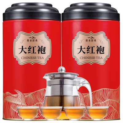 【送一壶四杯】大红袍茶叶武夷岩茶浓香型红茶礼盒散装200g/400g