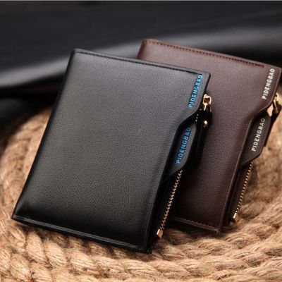 皮登保欧美创意钱包短款多功能带驾驶证男钱包青年拉链小皮夹配盒