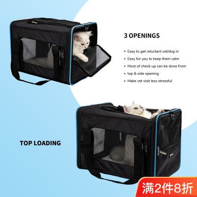猫包外出便携斜挎手提大容量宠物包猫携带猫笼牛津布袋狗背包车载