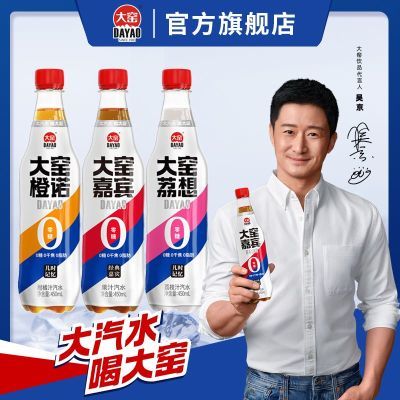 吴京代言大窑嘉宾0糖汽水0脂肪0千焦0糖气泡水碳酸饮料450ml*9瓶【5天内发货】