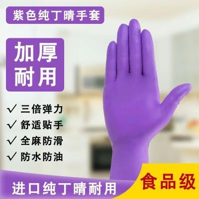 9寸紫色加厚耐用A级耐磨触屏家务厨卫电子工业防水防油劳保护手