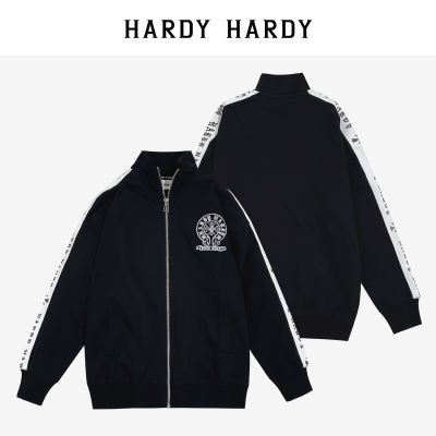 HARDY HARDY春秋新款宽松烫钻字母情侣卫衣男女开衫外套上衣潮