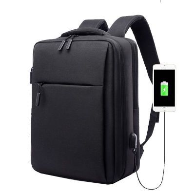 【爆品】双肩背包14寸15.6寸笔记本电脑包USB接口商务旅行包书包