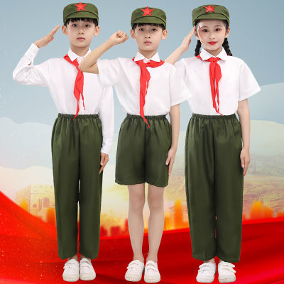 小红军儿童表演服中小学生知青怀旧合唱服学习雷锋红星闪闪演出服