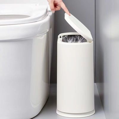 垃圾桶家用客厅创意夹缝带有盖厕所卫生间窄小纸篓高档轻奢按压式