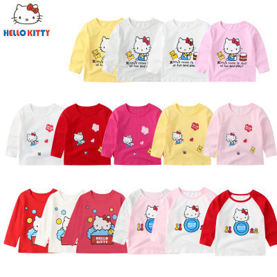 HelloKitty官方正品童装女童棉圆领长袖T恤上衣春秋季