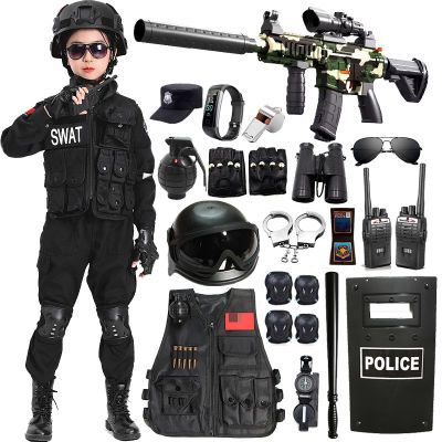 儿童警察套装警官服警长男孩特种兵特警衣服全套玩具装备万圣节服