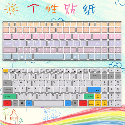 【有图案的键盘贴纸】台式键盘键帽104彩绘创意108字母机械