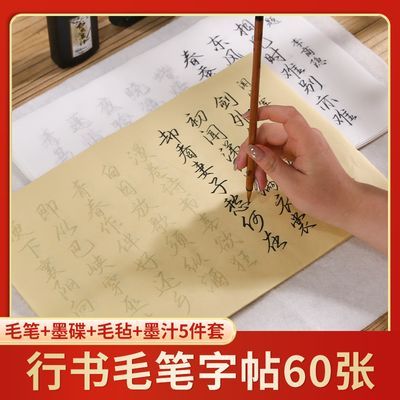 行书字帖毛笔书法字帖经典诗词毛笔字入门钢笔式毛笔初学者套装