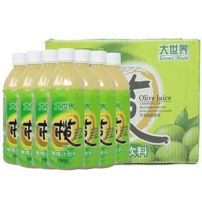 大世界橄榄汁500ml/瓶饮料福建特产福州橄榄饮品鲜果压榨橄榄汁