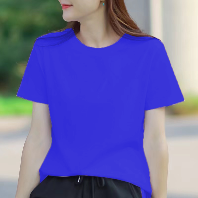 克莱因蓝t恤女宽松短袖夏新款韩版宽松显瘦百搭半袖大码上衣服潮