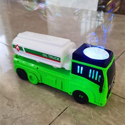 2024新款自动泡泡机仿真油罐车多功能手推惯性车灯光儿童玩具