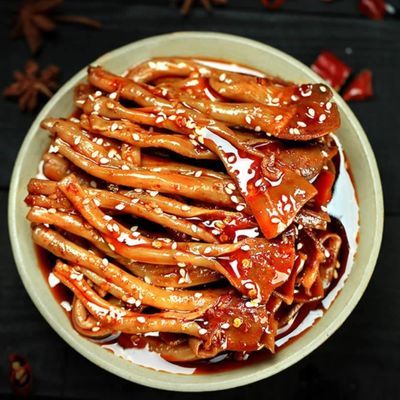 辣卤菌把150g重庆特色美食鸭食管鸭郡把孕妇零食香辣鸭肠头郡把