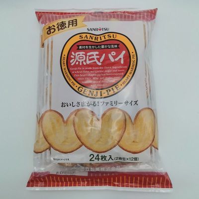 日本进口三立源氏蝴蝶酥三立饼干提子派爱心德用千层酥性饼干零食