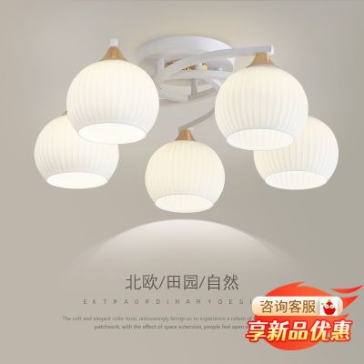 奶油风三头餐厅吊灯现代简约餐桌灯北欧2023年新款浪漫温馨饭厅灯