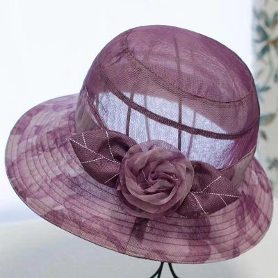 防紫外线遮阳帽夏季凉帽单层网眼法式妈妈帽超轻薄凉帽凉帽50-60