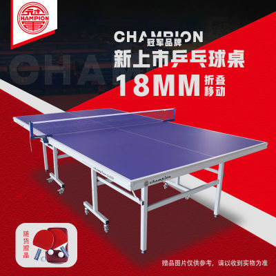 双鱼冠军乒乓球桌可折叠移动式球台室内标准尺寸家庭GJ2001