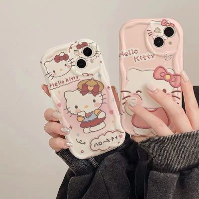 可爱KT猫适用于苹果14ProMax手机壳iPhone13奶油纹12/xr/xs678P软