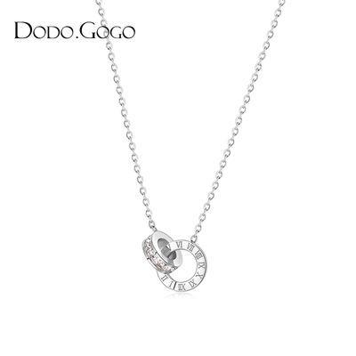 DODOGOGO钛钢玫瑰金项链小众设计感轻奢高级感轻奢锁骨链