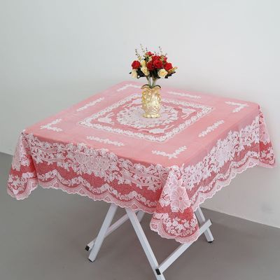 正方形餐桌布PVC防水防烫免洗彩色桌垫麻将桌茶几台布盖布家用