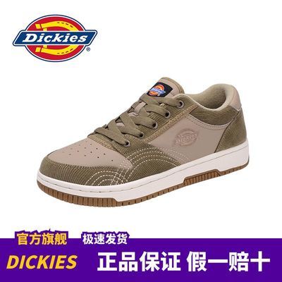 Dickies男鞋2024新款板鞋男透气运动户外休闲鞋百搭真皮低帮鞋子