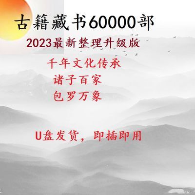 U盘正宗128G古籍文献藏书四库本草纲目黄帝内经电子医书学习集锦