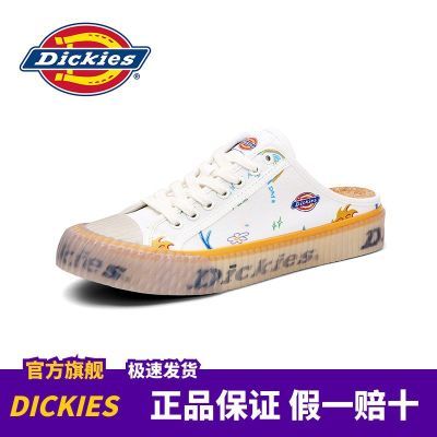 Dickies帆布鞋男款夏季厚底一脚蹬休闲鞋子小众设计感包头