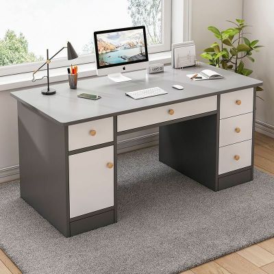 电脑桌台式家用简约现代带抽屉写字桌卧室简易书桌新款学生学习桌