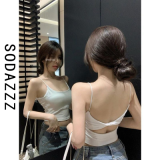 SODAZZZ白色吊带小背心女夏季修身设计感小众短款内搭上衣外穿ins