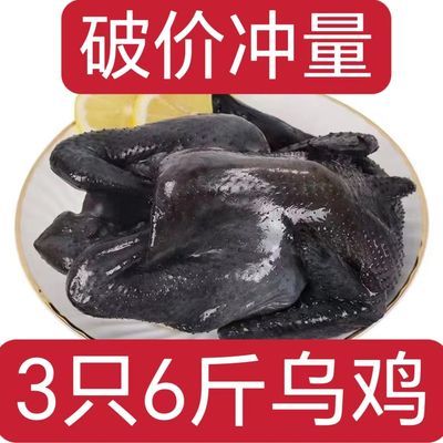 【3只滋补大乌鸡】现杀新鲜乌鸡乌骨鸡母鸡鸡肉整只补血滋补