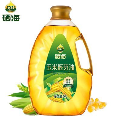 XH硒海 物理压榨一级黄金玉米胚芽油5L玉米植物食用油家庭装纯香