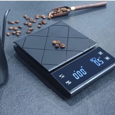 计时手冲咖啡电子秤小型便携家用克称精准0.1g商用厨房烹饪烘焙秤