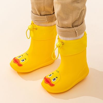 新款小黄鸭儿童雨鞋男童女童防滑四季通用宝宝可爱幼儿园雨水鞋