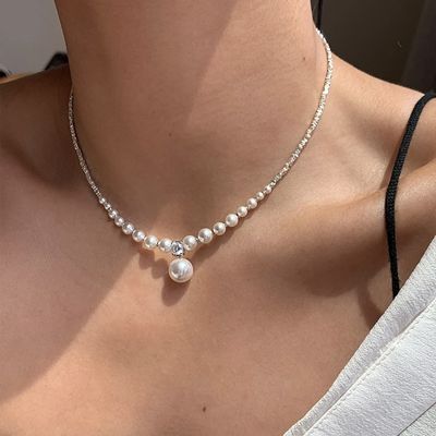 方糖家原创施家2023新款珍珠项链女气质小众高端高级感百搭锁骨链