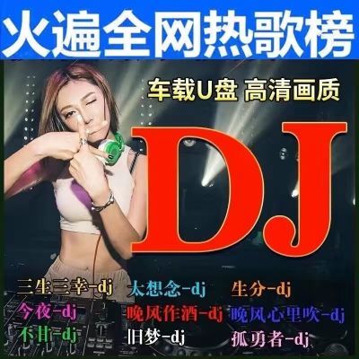 2023流行新歌DJ音乐车载u盘热门网络歌dj抖音嗨曲MP3/4通用优盘