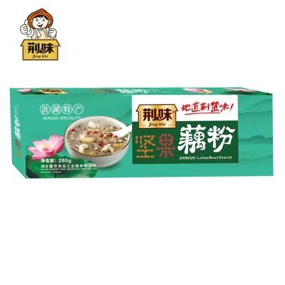 洪湖藕粉红枣坚果水果藕粉280g克内含8小袋富农荆味特产盒装