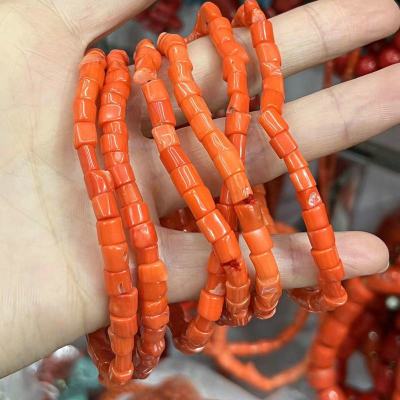 海竹珊瑚 橘色单圈不规则手链