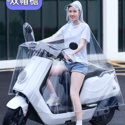 透明雨衣电动车专用亲子款带娃雨衣透明摩托车雨披新款防暴雨雨衣