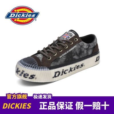 Dickies男鞋帆布鞋男款低帮休闲鞋2024新款夏季透气时尚百搭板鞋