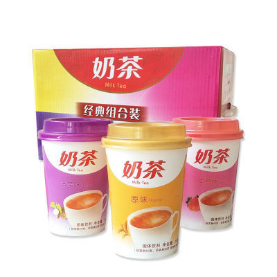 【6杯/30杯】网红杯装快摇奶茶多种口味一整箱椰果奶茶整箱批发