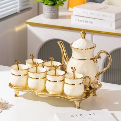 ins高颜值陶瓷水具套装茶具简约创意家用客厅冷水壶水杯茶壶茶杯